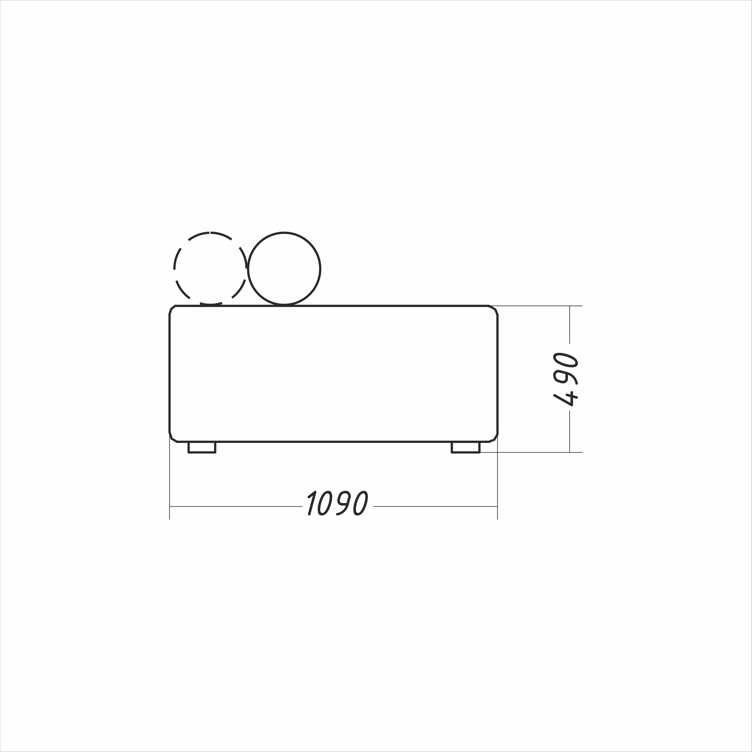 Диван глухой